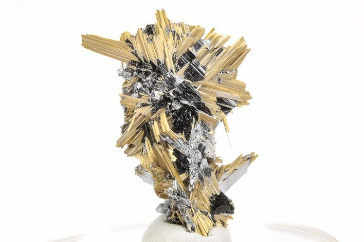Golden Rutile Crystals on Hematite - Brazil #209370